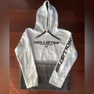 Hollister Classic White and Black Hoodie, size Medium